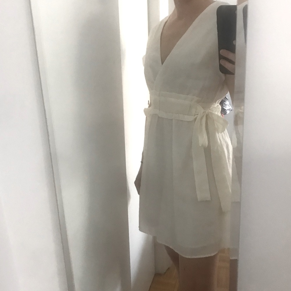 White Airy Sundress with Bows